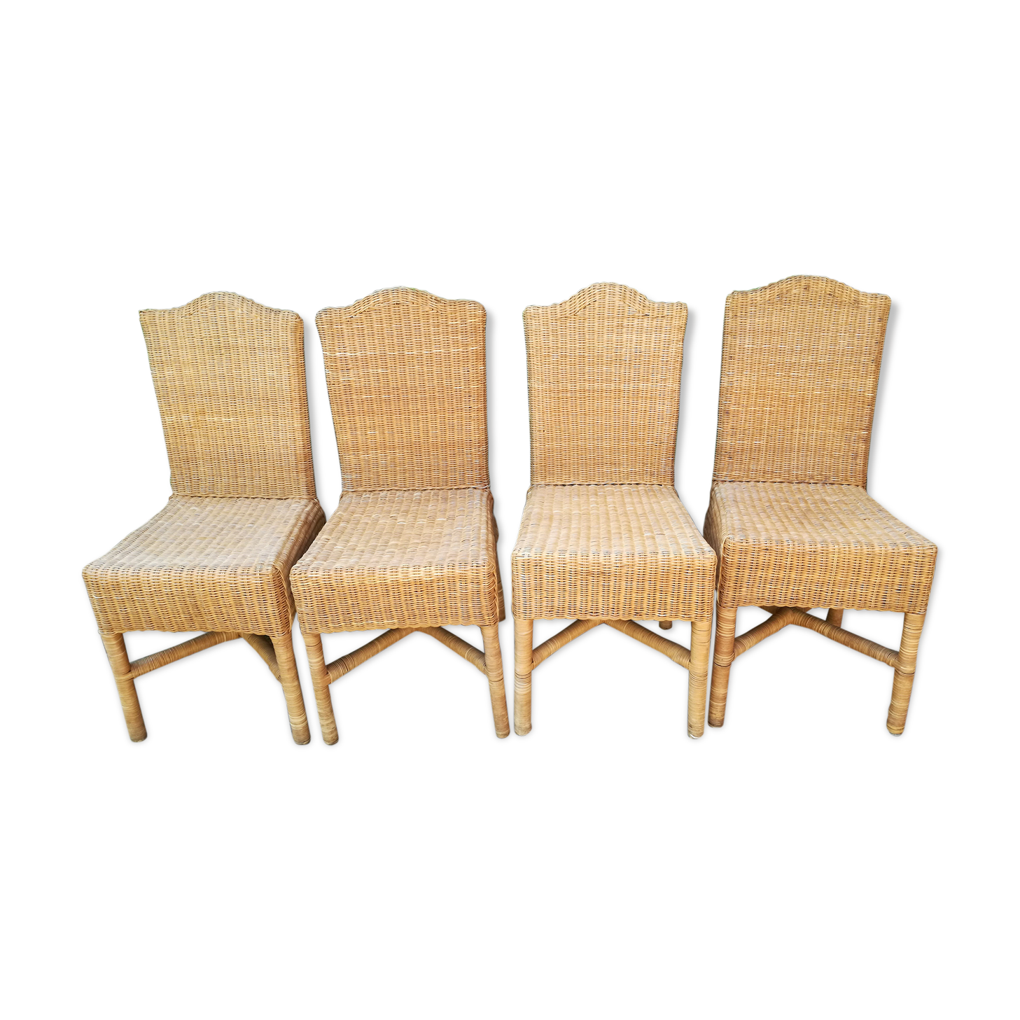 70's vintage bamboo and wicker chairs