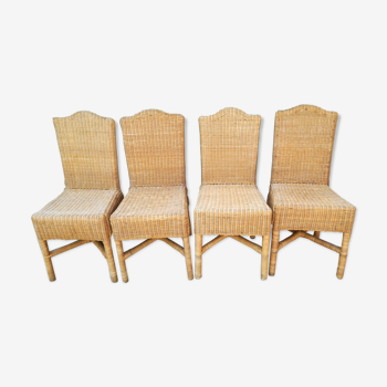 70's vintage bamboo and wicker chairs