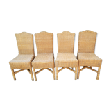 70's vintage bamboo and wicker chairs