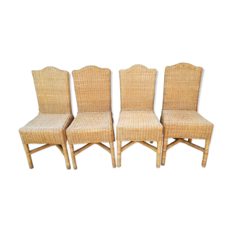 70's vintage bamboo and wicker chairs