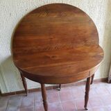 Table demi lune ancienne en bois
