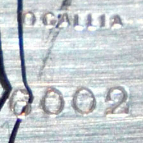 Silver metal oval plate Gallia