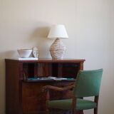 Oak and wool armchairs, Louis XIII style, by a French cabinetmaker from the 1930s.