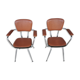 Pair of skai chairs and compass legs
