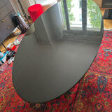 Oval black table