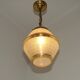 Art Deco ceiling light in yellow and gold glass and brass, France