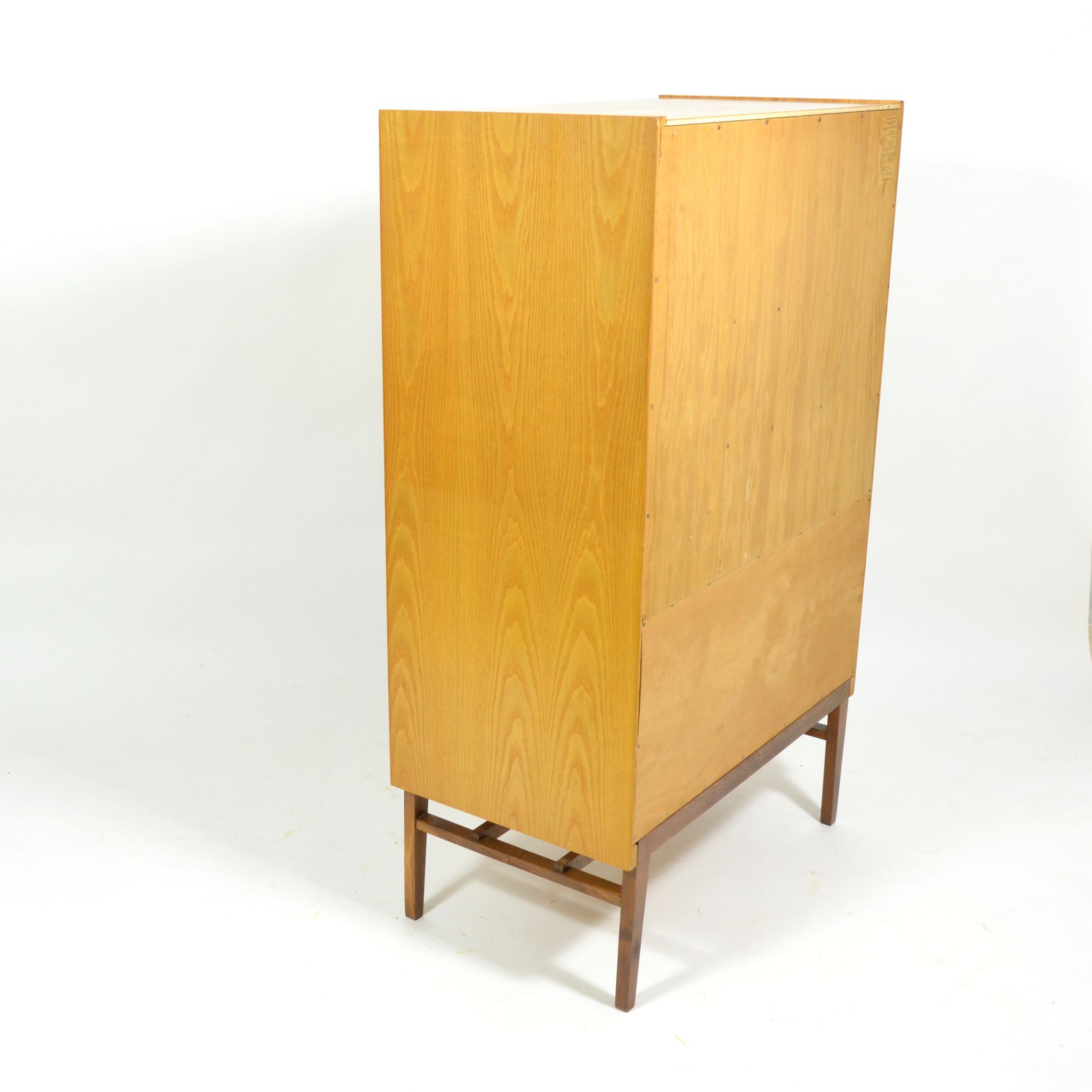 Cabinet in ash and walnut veneer by František Mezulánik - 1970s