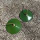 Industrial suspension pair with XL enamelled metal lampshade.
