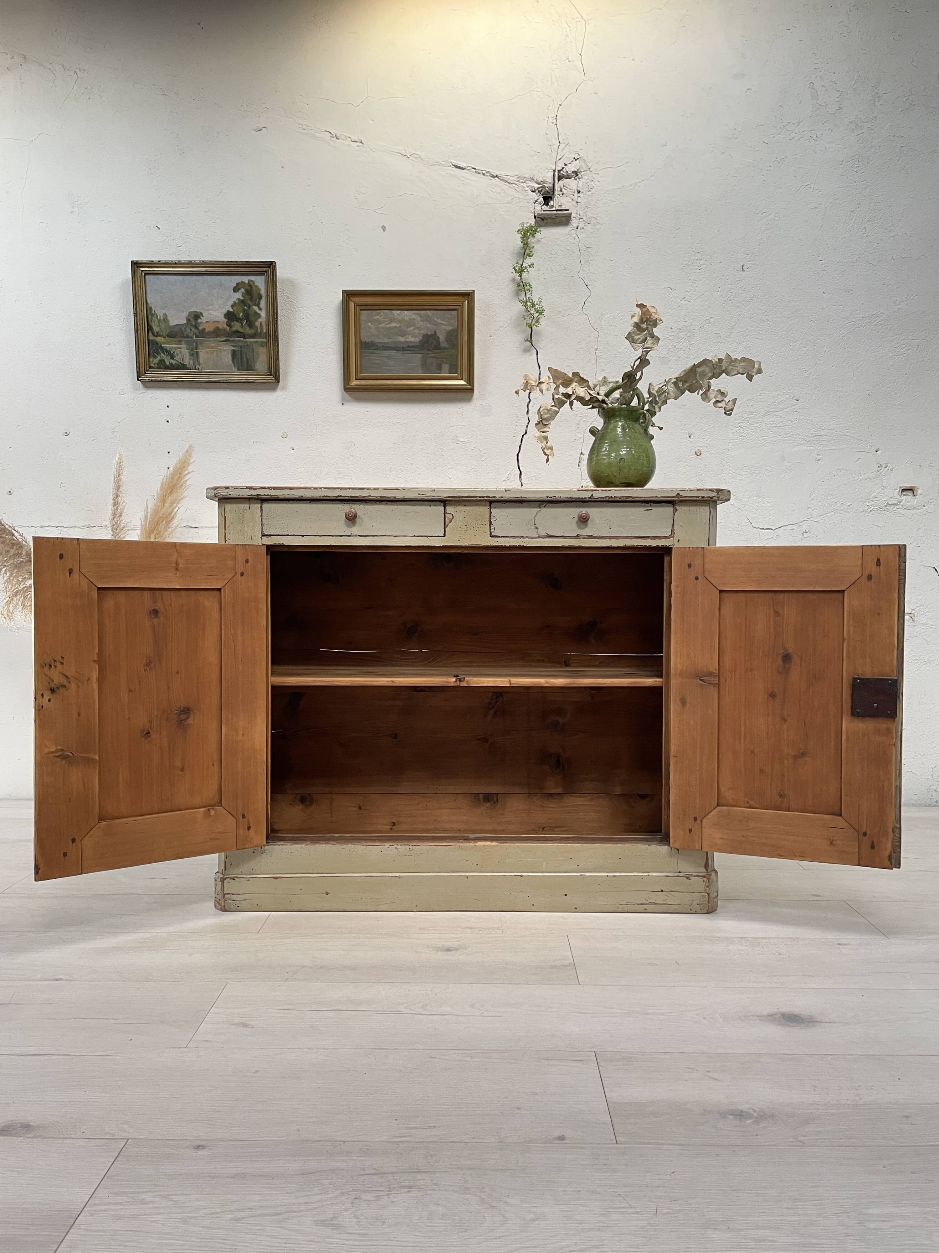 Parisian buffet in patinated wood, circa 1930.