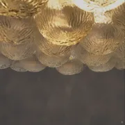 Large Murano Glass Bubble Chandelier 1980’s 11 Lights 