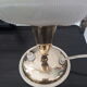 Lampe de table fleur en laiton vintage