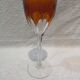 Baccarat crystal wine glass 12cl model Genova lined Amber ground base