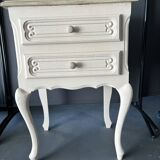 Pale pink bedside table