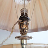 Bedside lamp, table, cherub in gilded brass