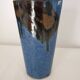 Vase en céramique à couverte bleue 25cm Signée Jean Cacheleux Puisaye