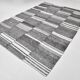 White & Black Striped Oversize Kilim Rug, 206x304Cm