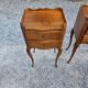 Pair of Louis XV style bedside tables in solid cherry wood.
