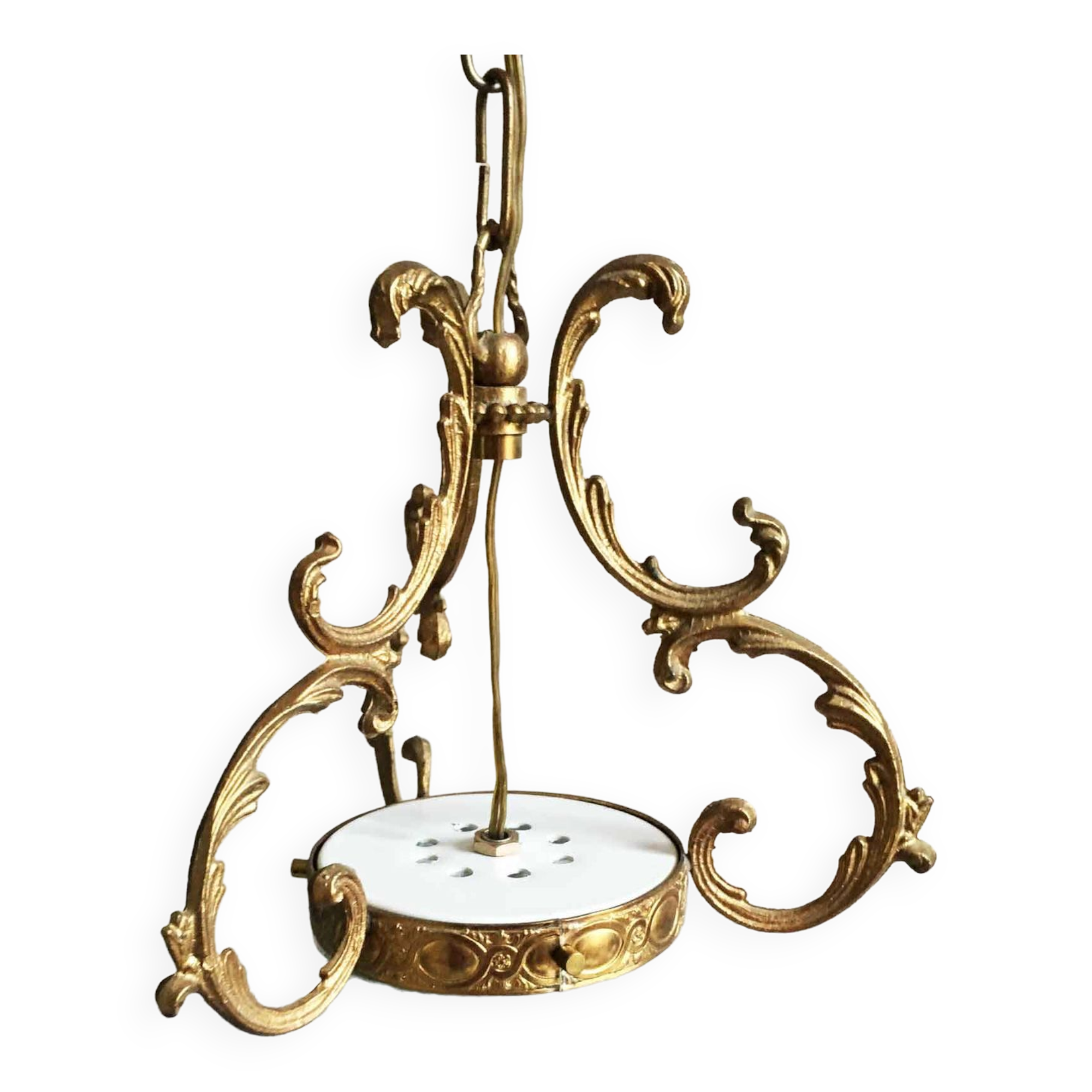 Chiseled glass chandelier