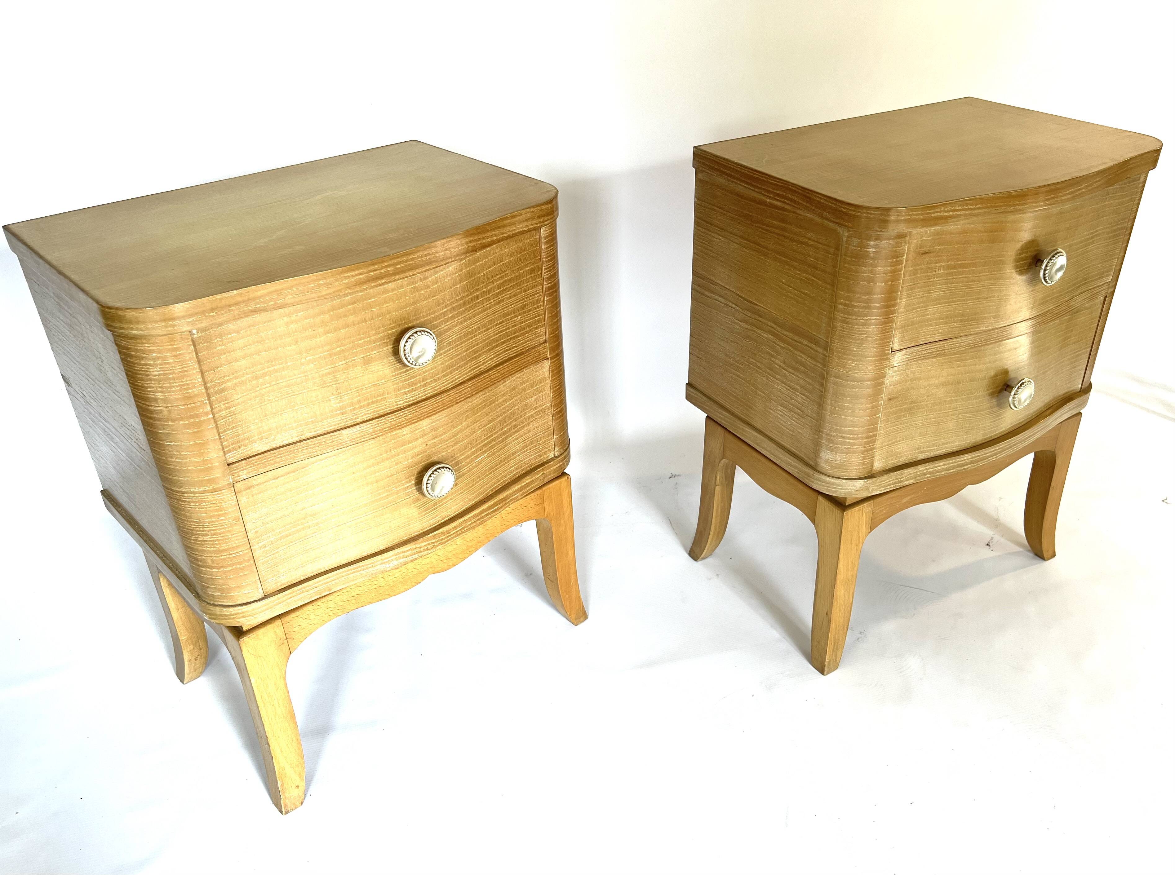 Pair of vintage nightstands or bedside tables from the 50s