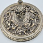 Pair of old gilded bronze candle holders
