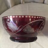 Boheme crystal dessert set comprising a salad bowl and 5 assorted cups