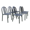 Set of 6 chairs Mallet Stevens model 222 vintage 1980