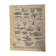 Lithographie gravure sur l'aviation de 1897