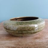 Stoneware bowl signed Fontgombault