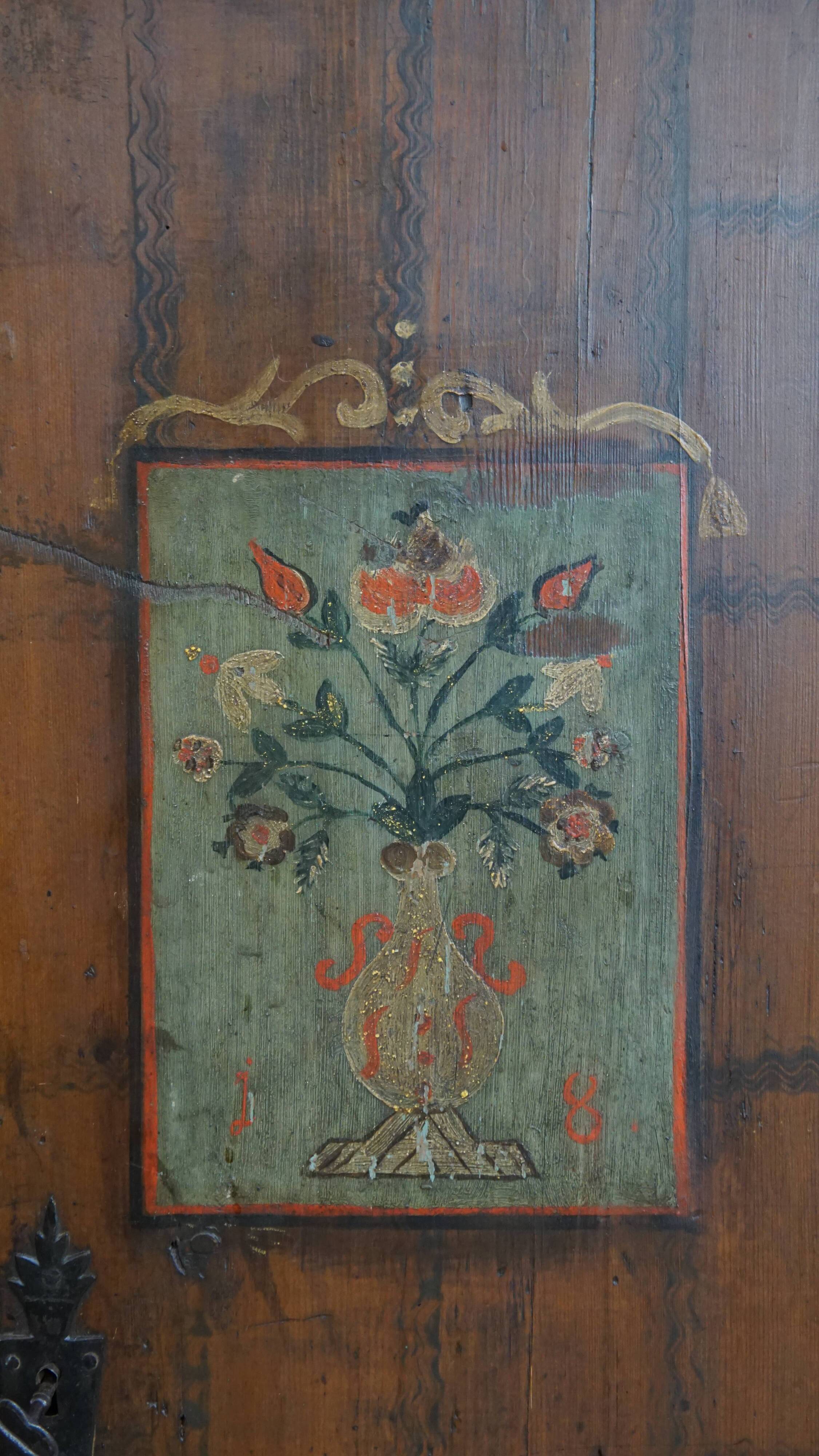 Buffet/armoire de mariée antique du XIXe siècle avec une porte