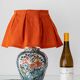 Delft Polychrome Chinoiserie Table Lamp, Tichelaar Makkum, New Silk Shade