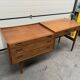 Bureau Scandinave midcentury à caisson et finition acajou