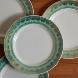 Mint and golden dessert plates