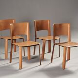 4 chaises en cuir CIDUE, vers 1980