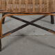 Rattan armchair and adult scoubidou