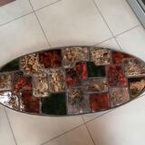 Vintage ceramic steel coffee table