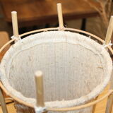Bamboo and canvas lamp