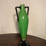 Green vase degué 38 cm