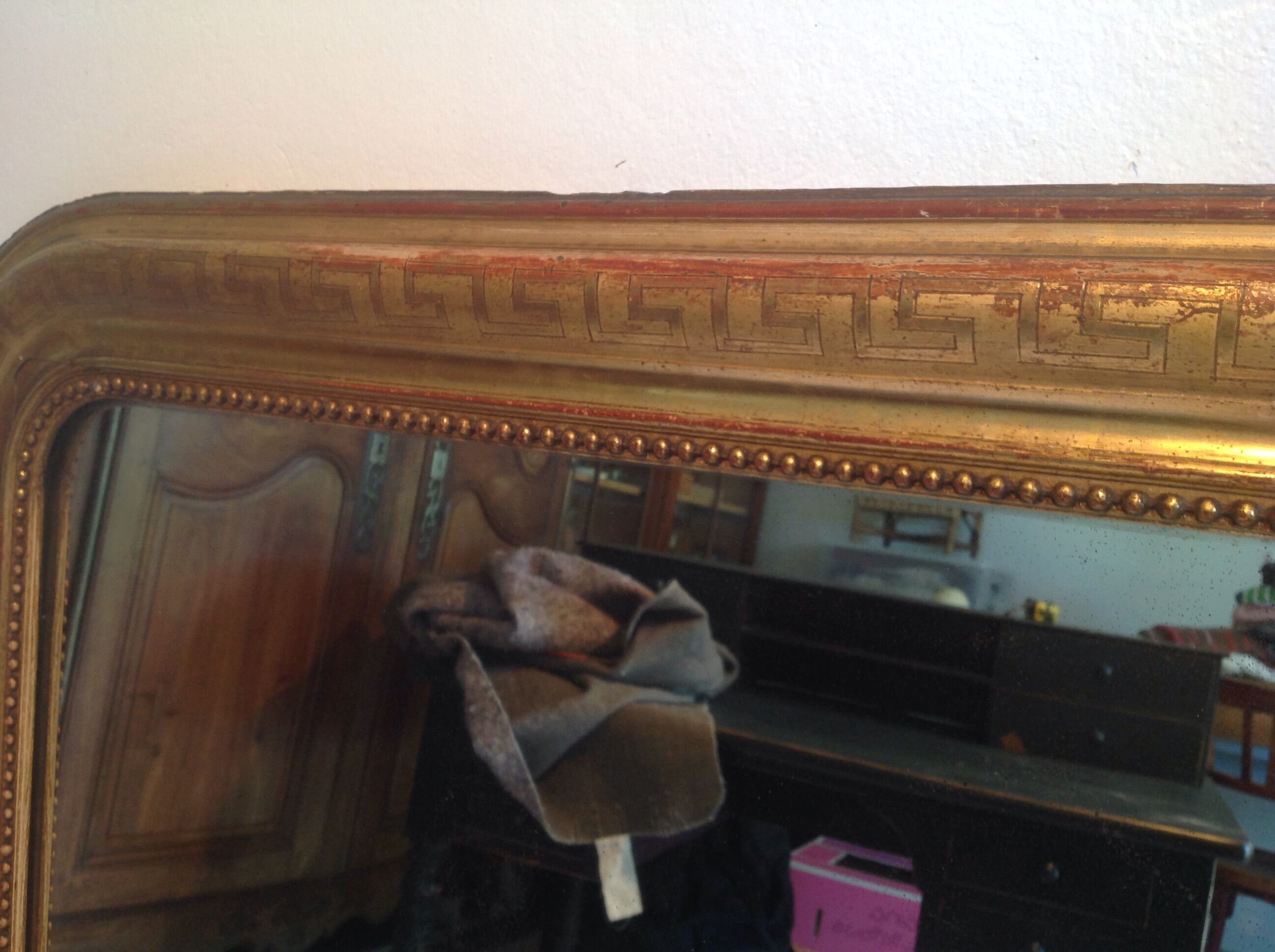 Mirror Louis Philippe golden 83x107cm