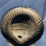 Black serving dish shape of vintage scallop shell