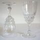 Lot de 10 verres à vin rouge en cristal d'Arques modèle Pompadour vintage