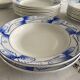 Service for 10 people in Saint-Amand earthenware from the 1930s