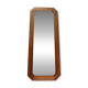 Large octagonal wall mirror in pine, 1970s – 103 × 40 cm