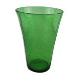 Biot bubble, green, large glass vase