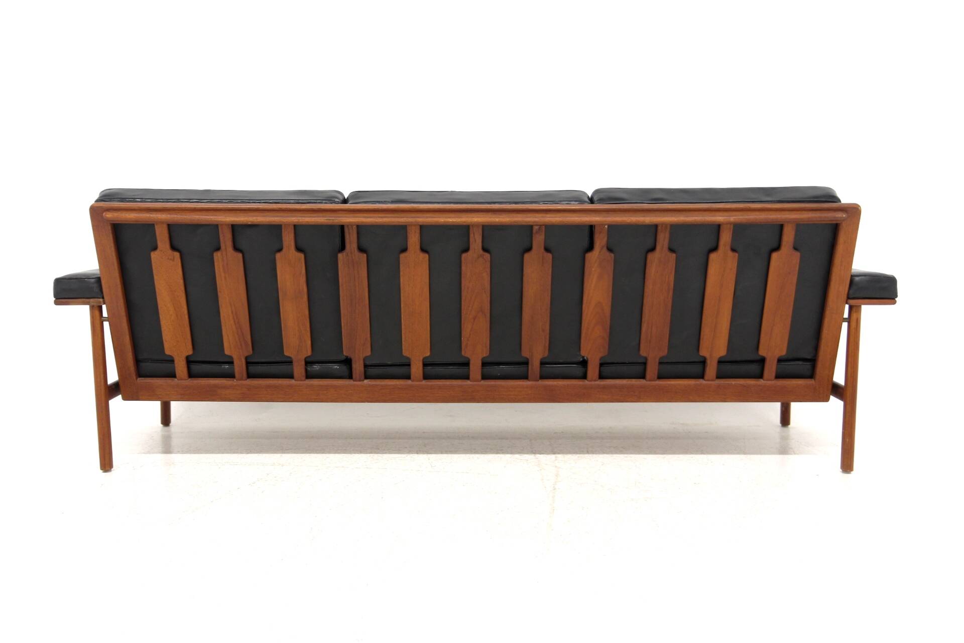 3-seater leather sofa, ope olof persson, sweden, 1960s