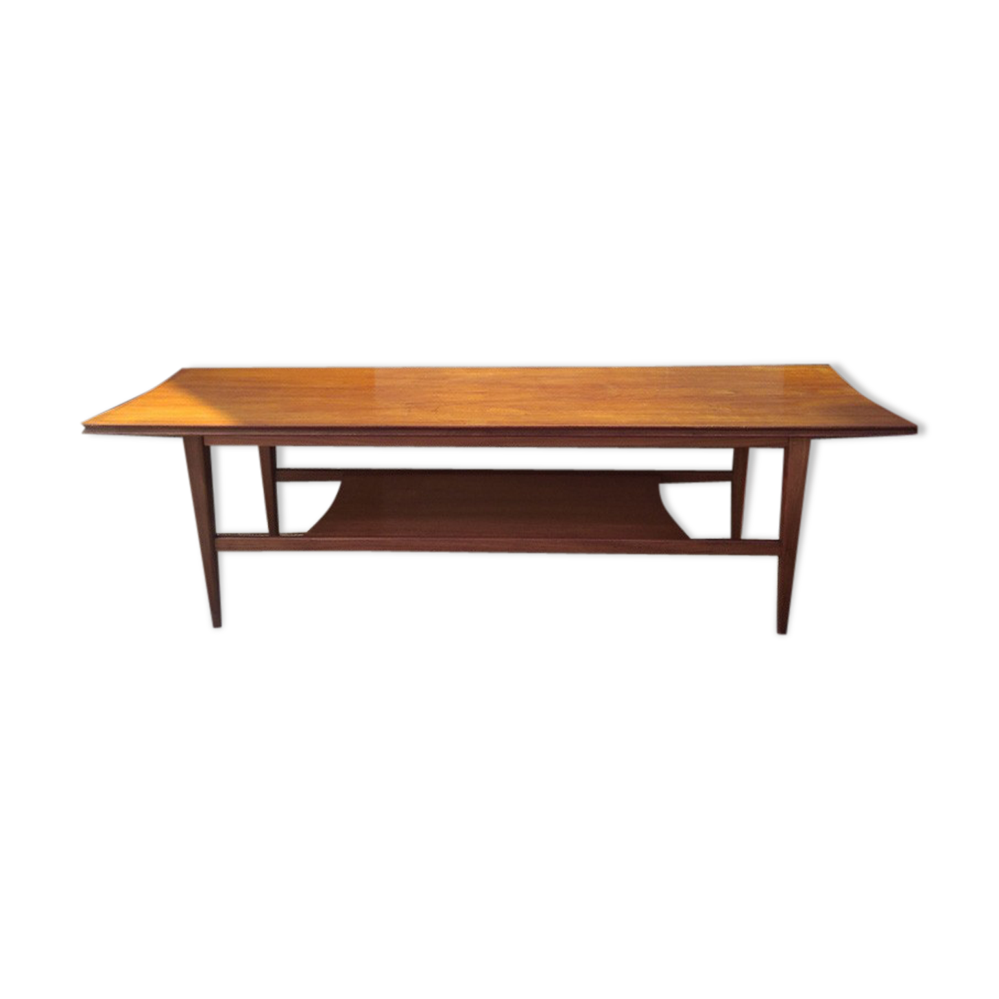 Table basse rectangulaire en teck 1960