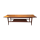 Table basse rectangulaire en teck 1960