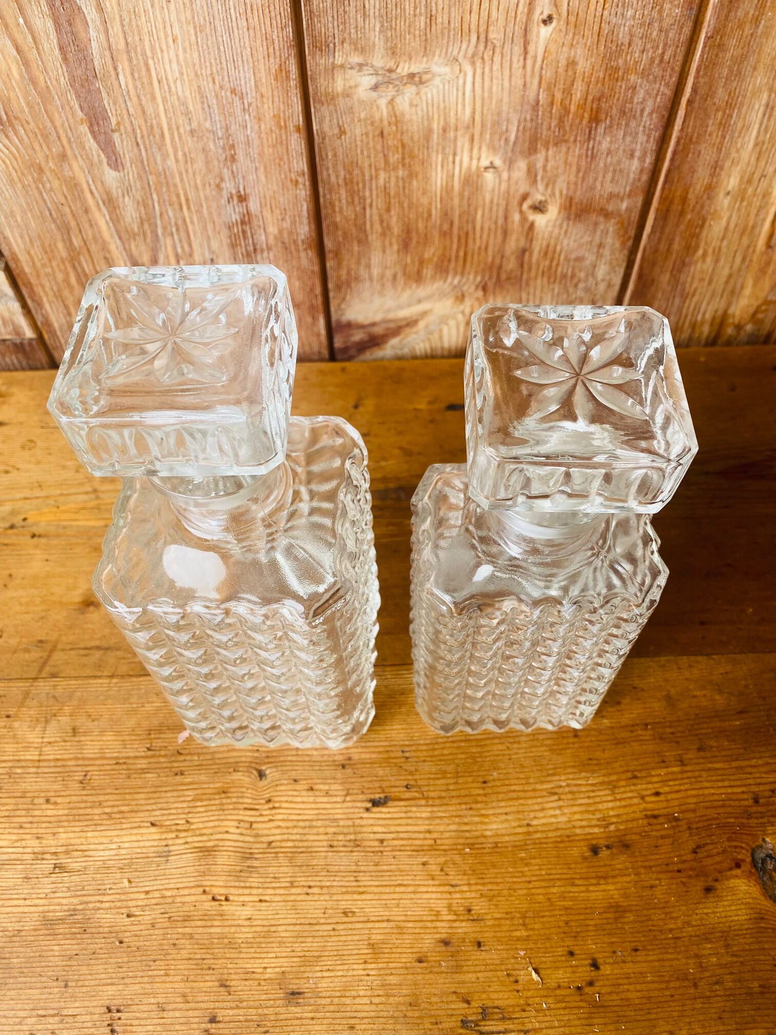 Duo de carafes à whisky années 70