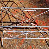 Vintage chrome metal magazine rack