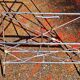 Vintage chrome metal magazine rack