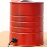 Red tin can lamp, 80s